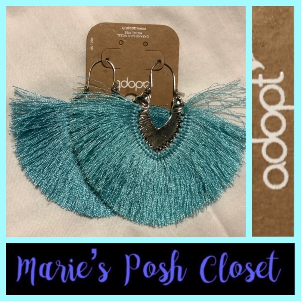 Last Call! Teal Tassel Earrings